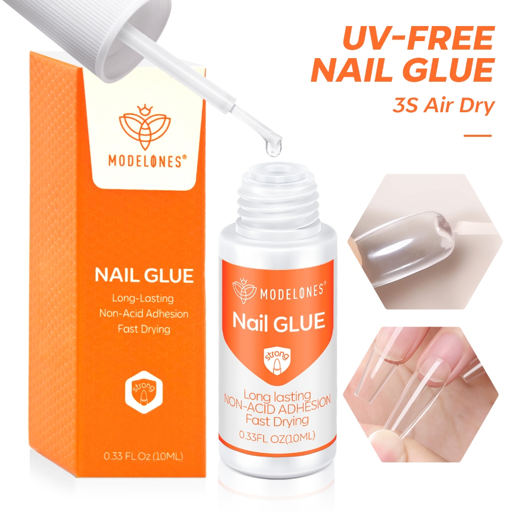 Modelones UV-Free Nail Tips Glue for Press On Nails and Acrylic Nails ...