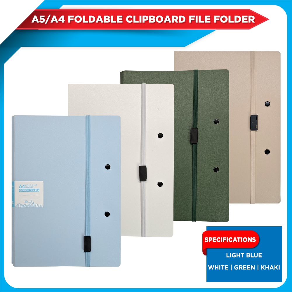 A4-A5 Multifunction foldable clipboard file folder with Strap Design ...