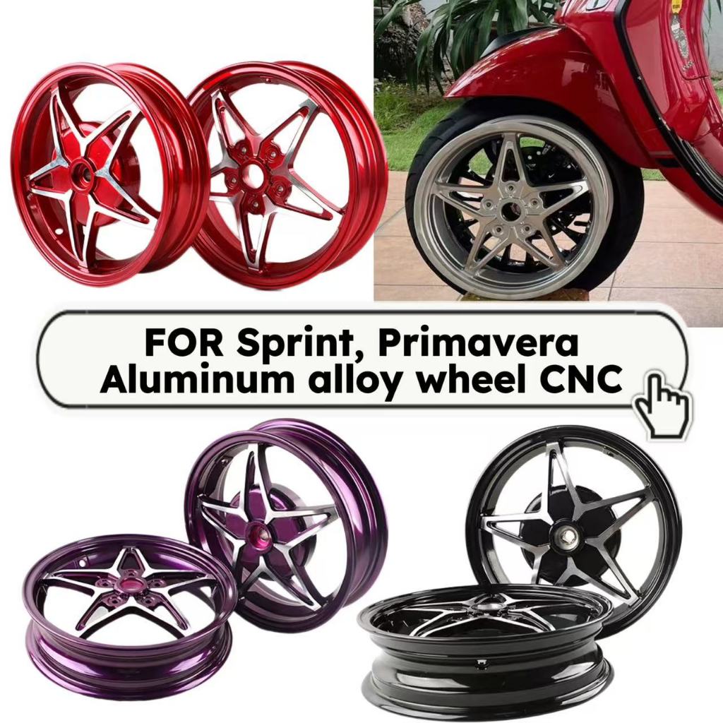 For Vespa CNC alloy wheels, 12 inch rims, Sprint, Primavera 125 150 ...