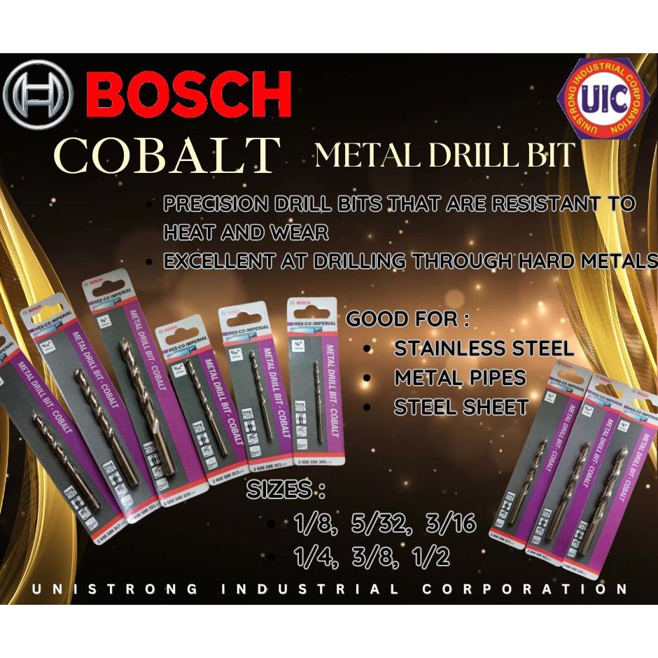 Cobalt Metal Drill Bit (Bosch) | Shopee Philippines