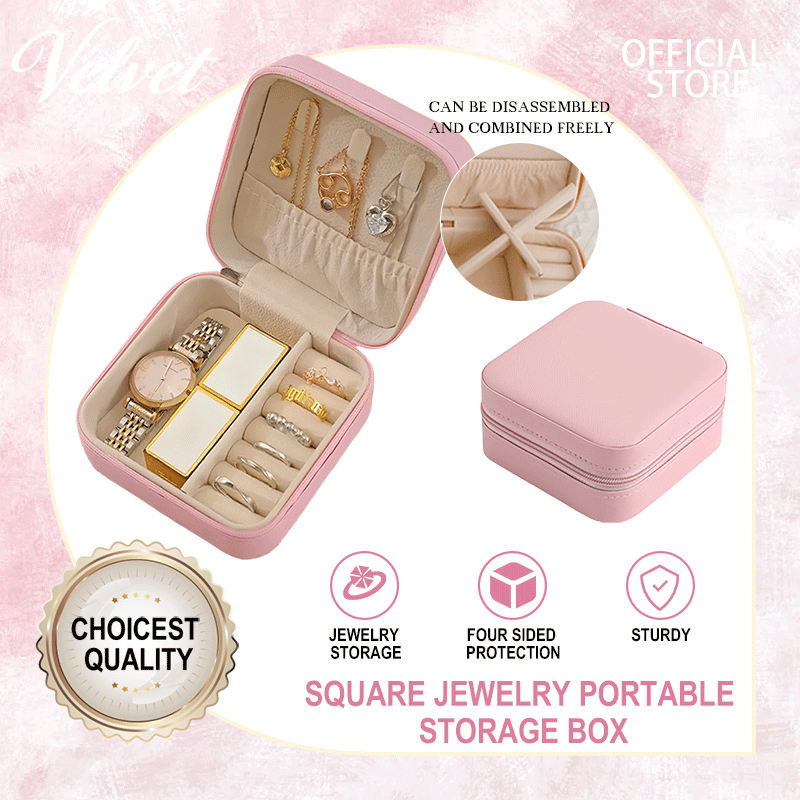 Flannel Jewelry Box Earrings Storage Box High End Luxury Storage Rings ...