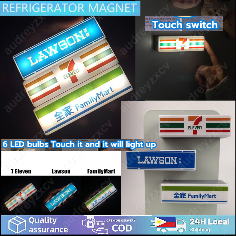 711 Family Mart Magnetic Convenience Store Luminous Stickers Fridge ...