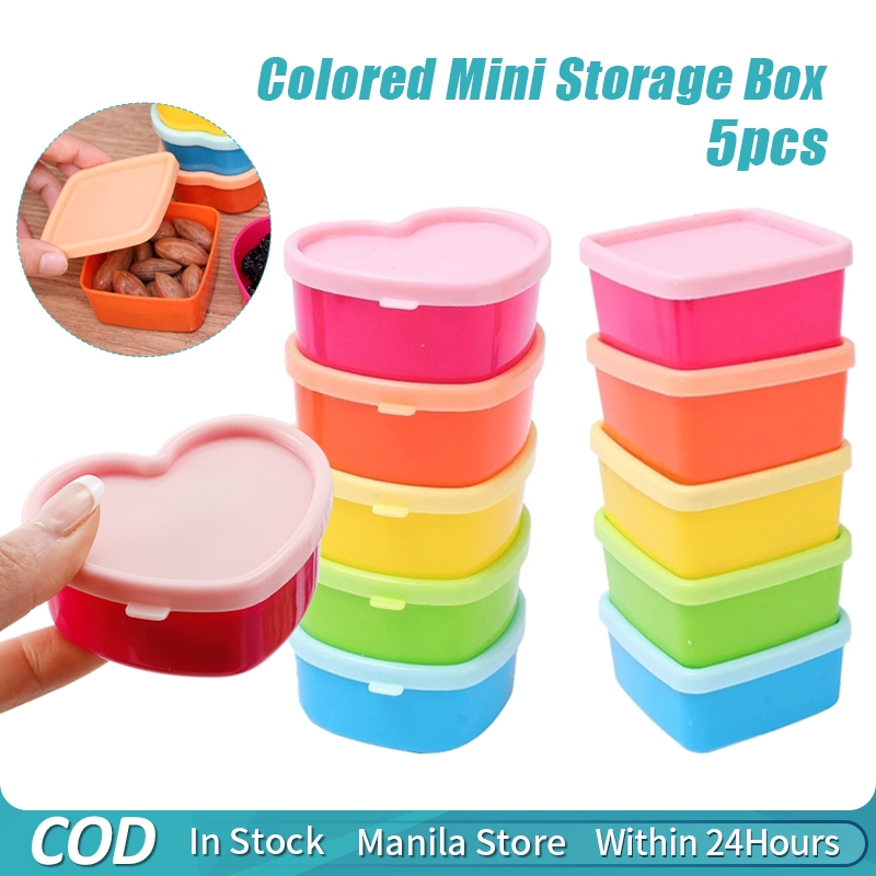 5Pcs Mini Sauce Box Colorful Nut Snack Storage Box，for Salad Dressing ...