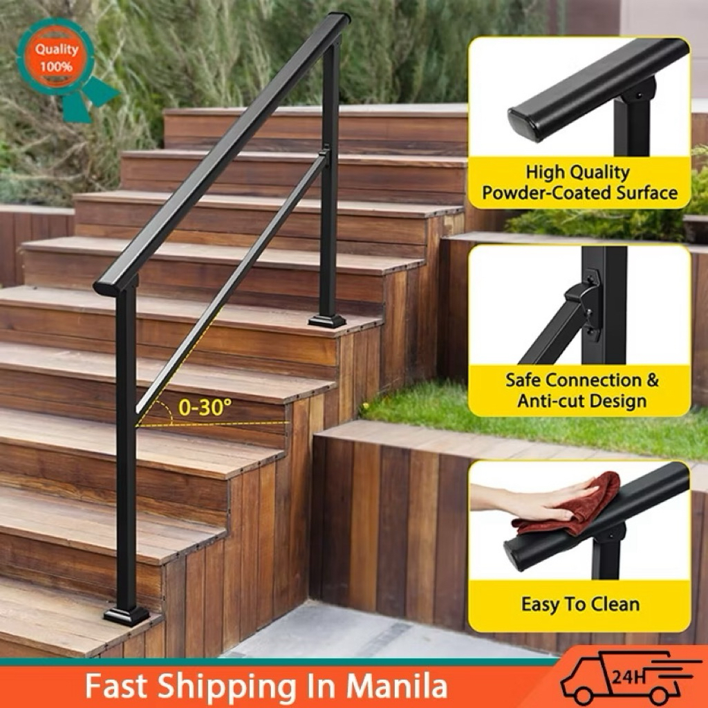 Stair Handrail Cast Iron Bay Window Railing Loft Guardrail Handrail ...