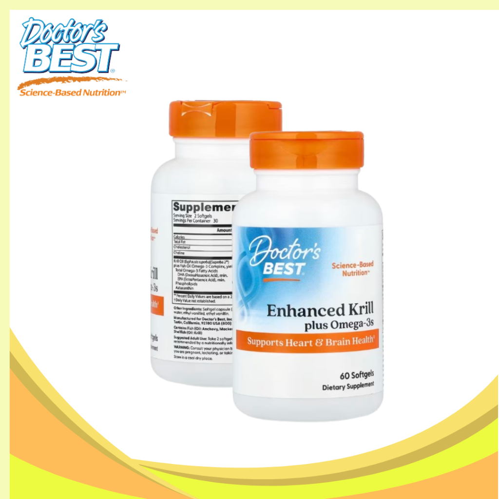 Doctor'sBestPH | Doctor's Best, Enhanced Krill Plus Omega3 60 Softgels ...