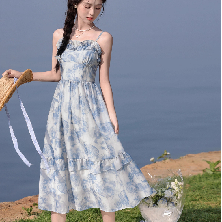white christmas dresses Korean Dress Evening