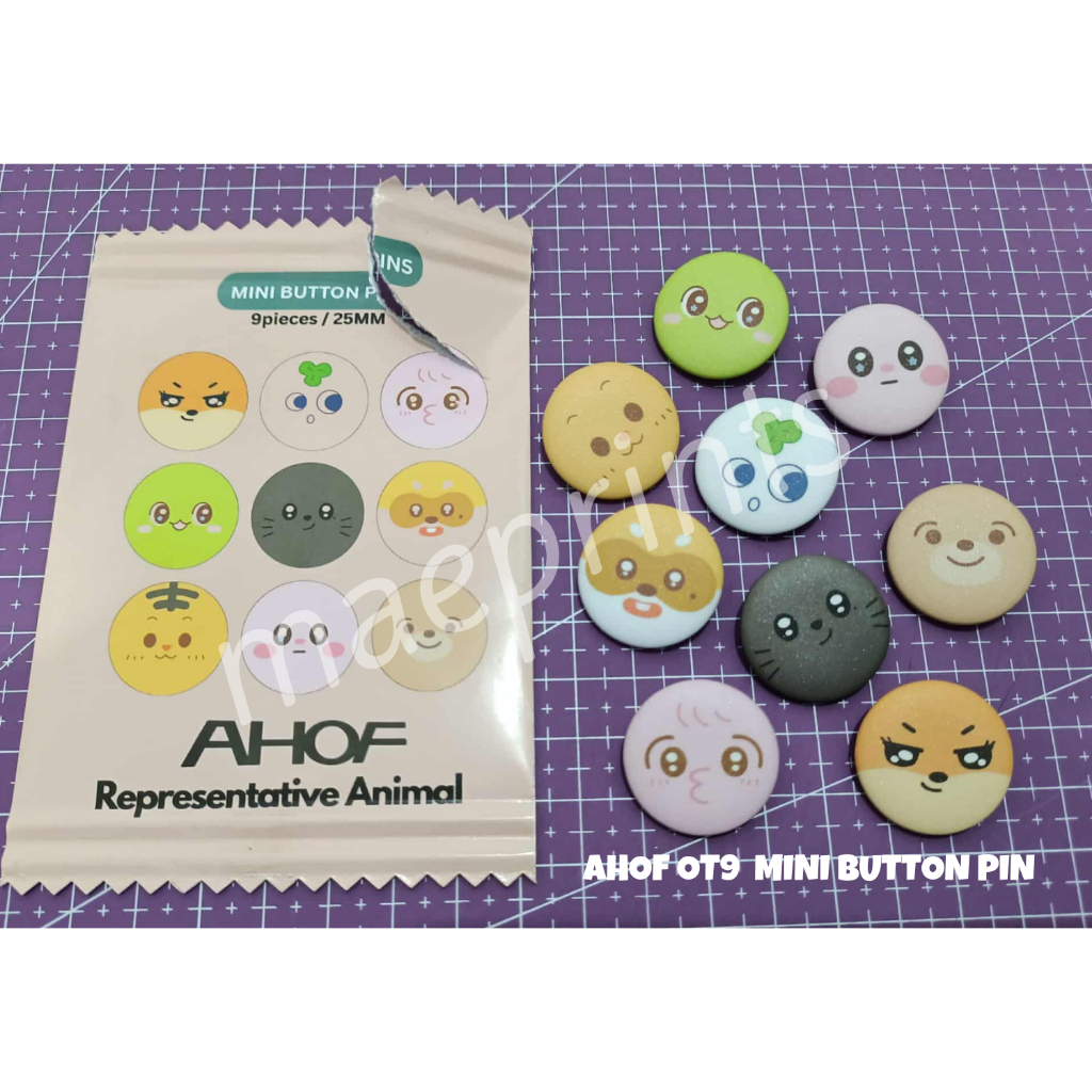 AHOF OT9 MINI BUTTON PIN l UNOFFICIAL I GLITTERED FINISH l SIZE: 25MM ...