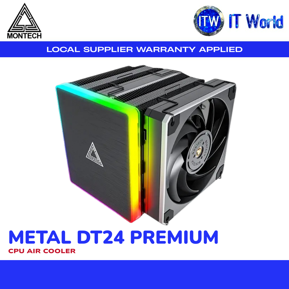 Montech Metal DT24 Premium High Performance Metal PWM Fans w/ ARGB ...