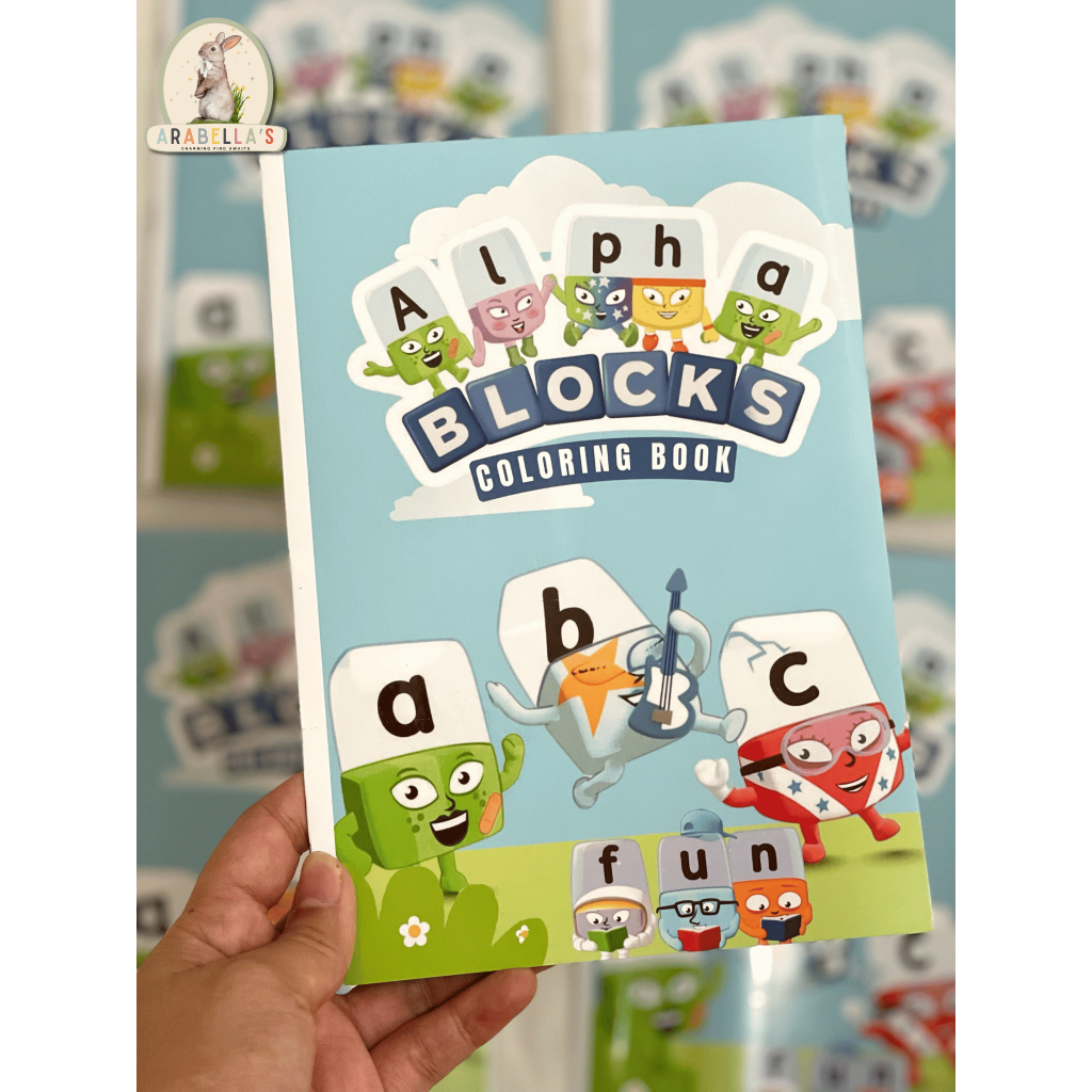 Alphablocks Coloring Books for Kids – A5 Phonics & 3-Letter Words ...