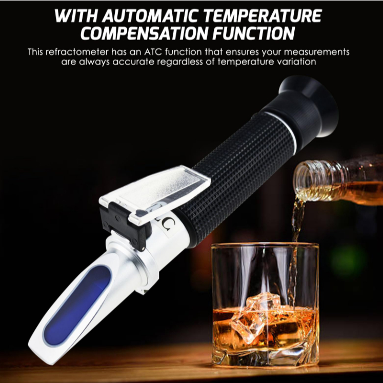 BT- Alcohol Refractometer, Alcohol Volume Meter of 0-80% Volume Percent ...