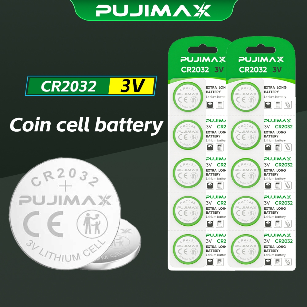 CR2032 button battery, 3V, car key battery, button cell battery ...