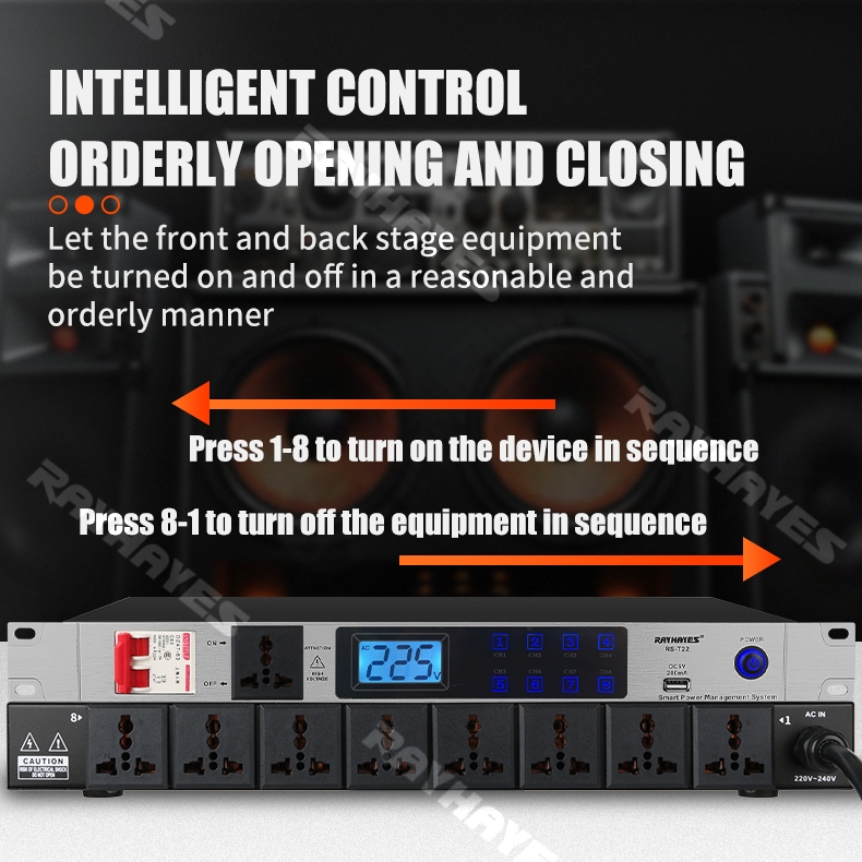 RAYHAYES 10-Channel Power Switch Controller with Digital Volt Meter ...