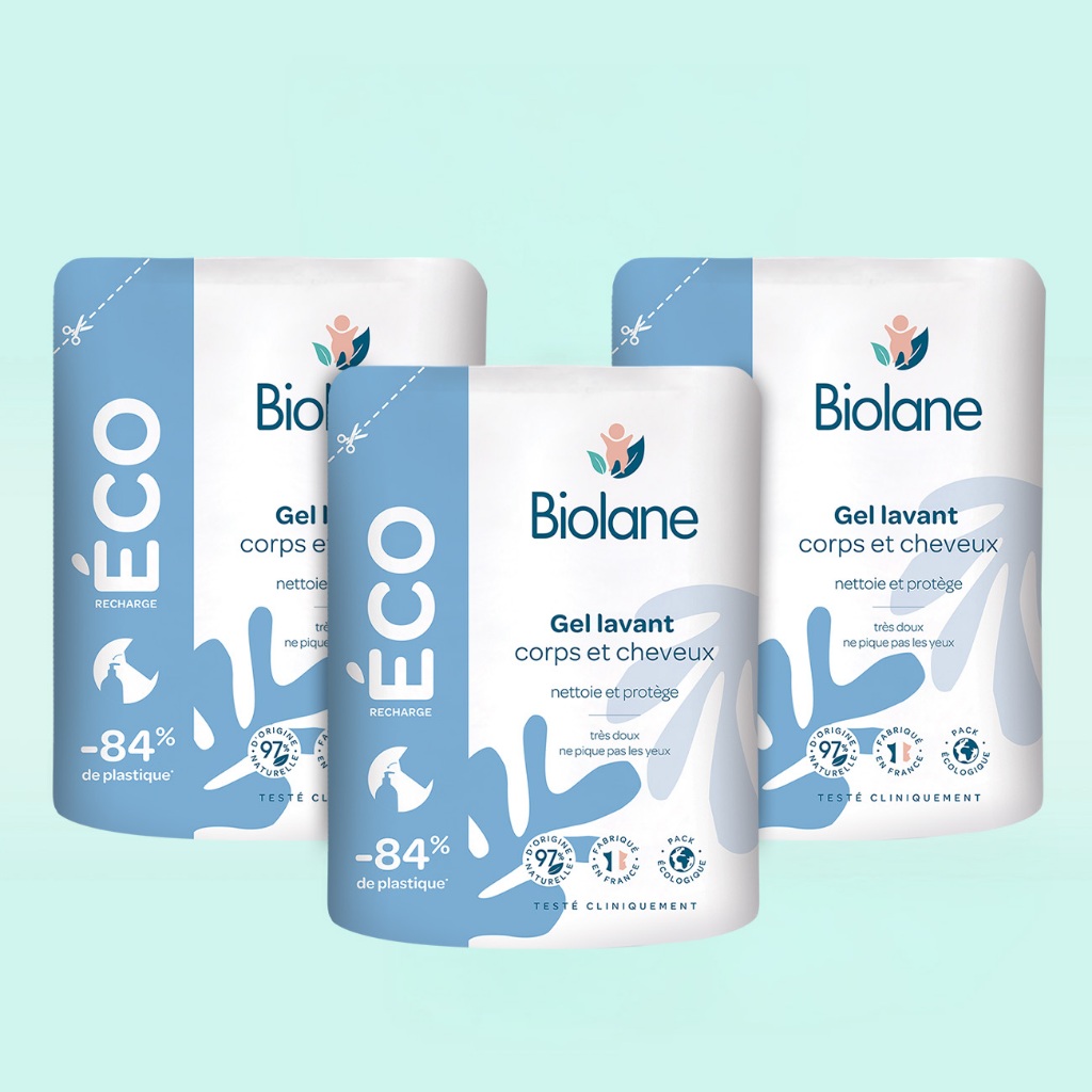 BIOLANE 3pack - Hair and Body Cleansing 2-in-1 Gel 500ml Refill Bundle ...