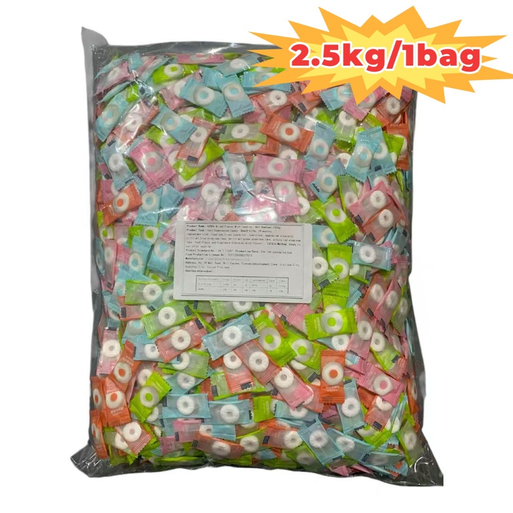 2.5kg/1bag Whistle candy Circle mints fruit flavor sugar-free mint ...