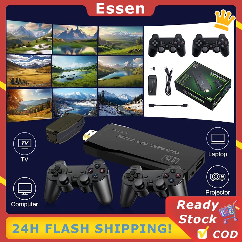 M8 Classic Game Console Set 2 Controllers Game Stick 4K HD Retro Game ...