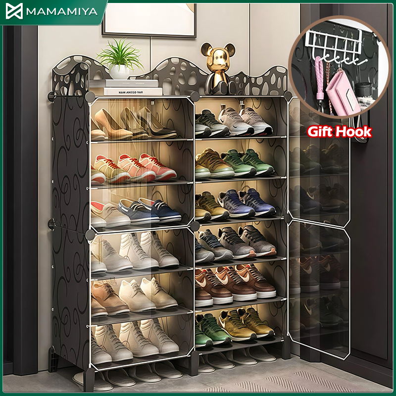 【Local shipment】Shoe rack Shoe Cabinet Shoe Storage Boxes Foldable Dust ...