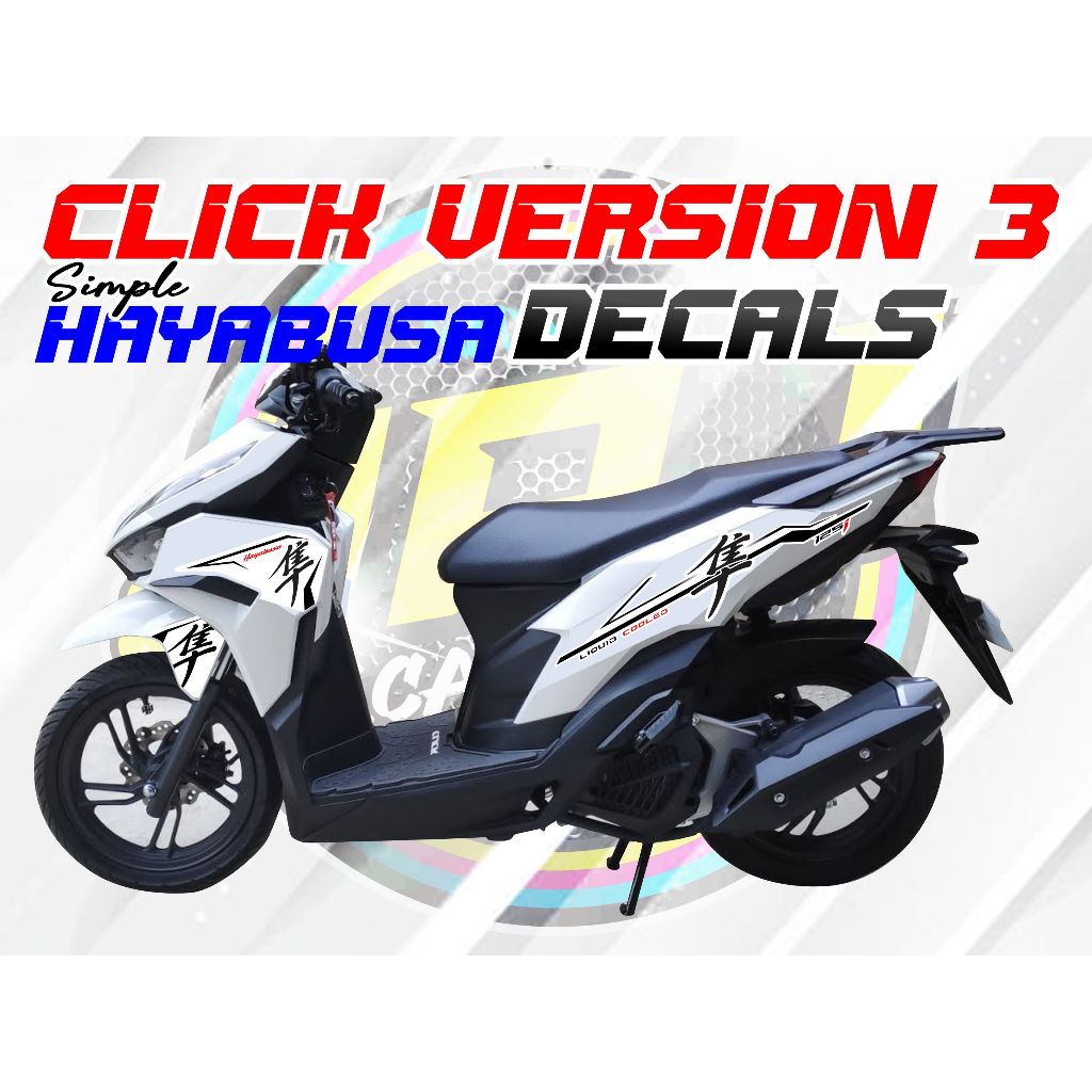 Click Version3 SIMPLE HAYABUSA Decals - High Quality Sticker | Shopee ...