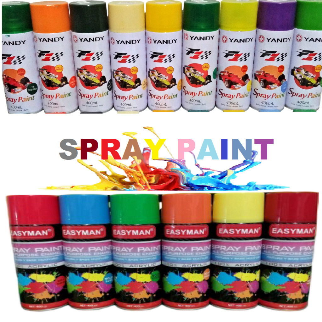 Yandy/Easyman Spray Paint Quick Drying Lacquer Spray 400ml | Shopee ...