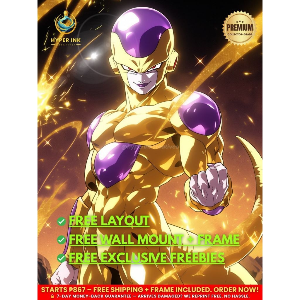 Frieza 001 Metal Print | -Collector-Grade HD Anime Poster | Fade-Proof ...