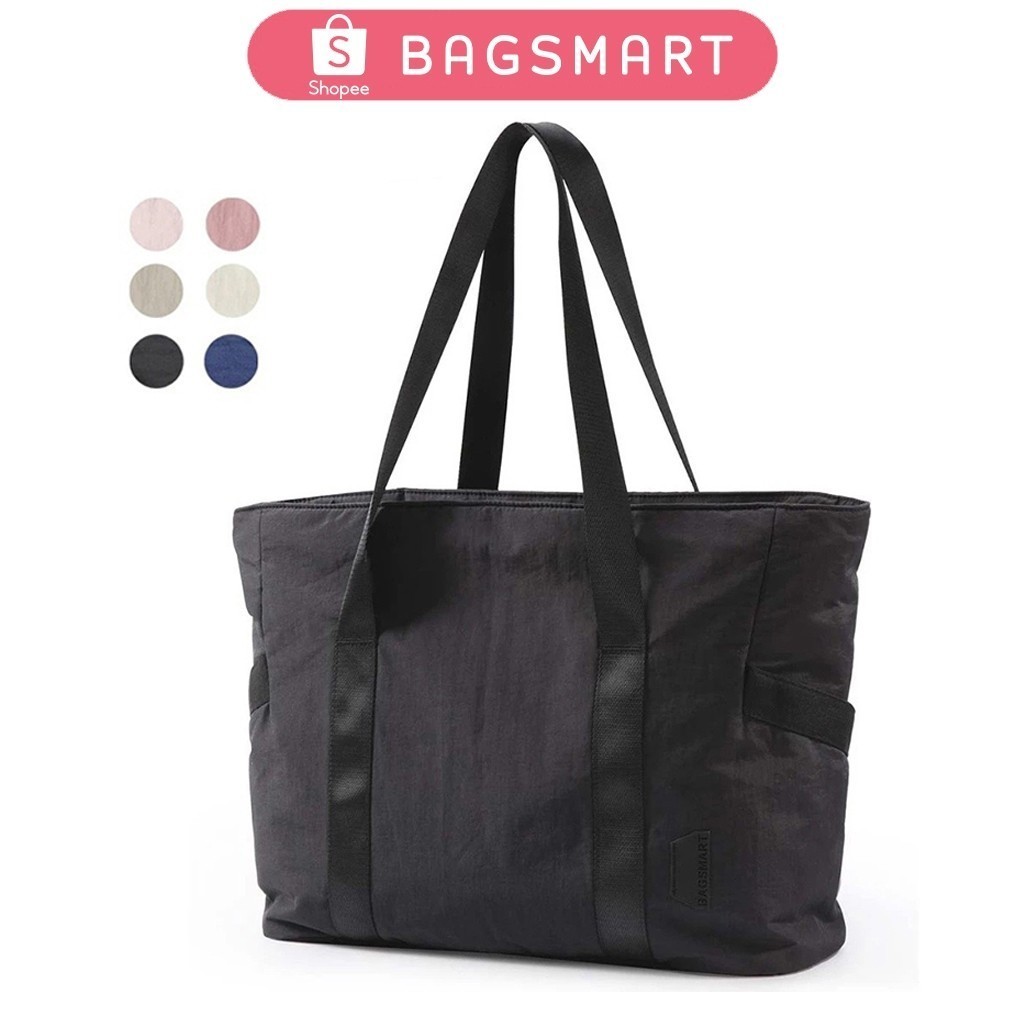 BAGSMART Tote Bag for Women Compartments Shoulder Bag Waterproof Gym Bag  Lightweight Travel Handbag