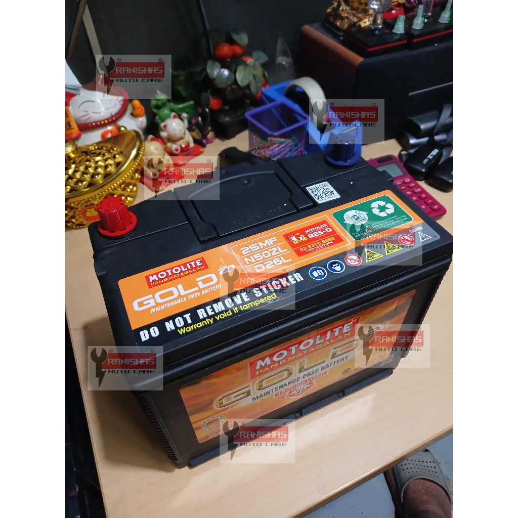 MOTOLITE GOLD 2SMF 2SM Ordinary & Reverse Maintenance Free Battery 2SM ...