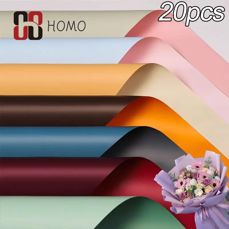 20pcs丨Bouquet Wrapping Paper Double-Sided Color Wrapping Paper Flower ...