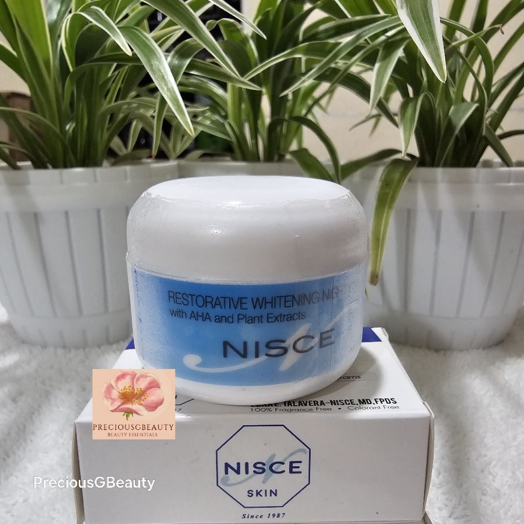 Nisce Skin Restorative Whitening Night Cream with AHA and plant Extract ...
