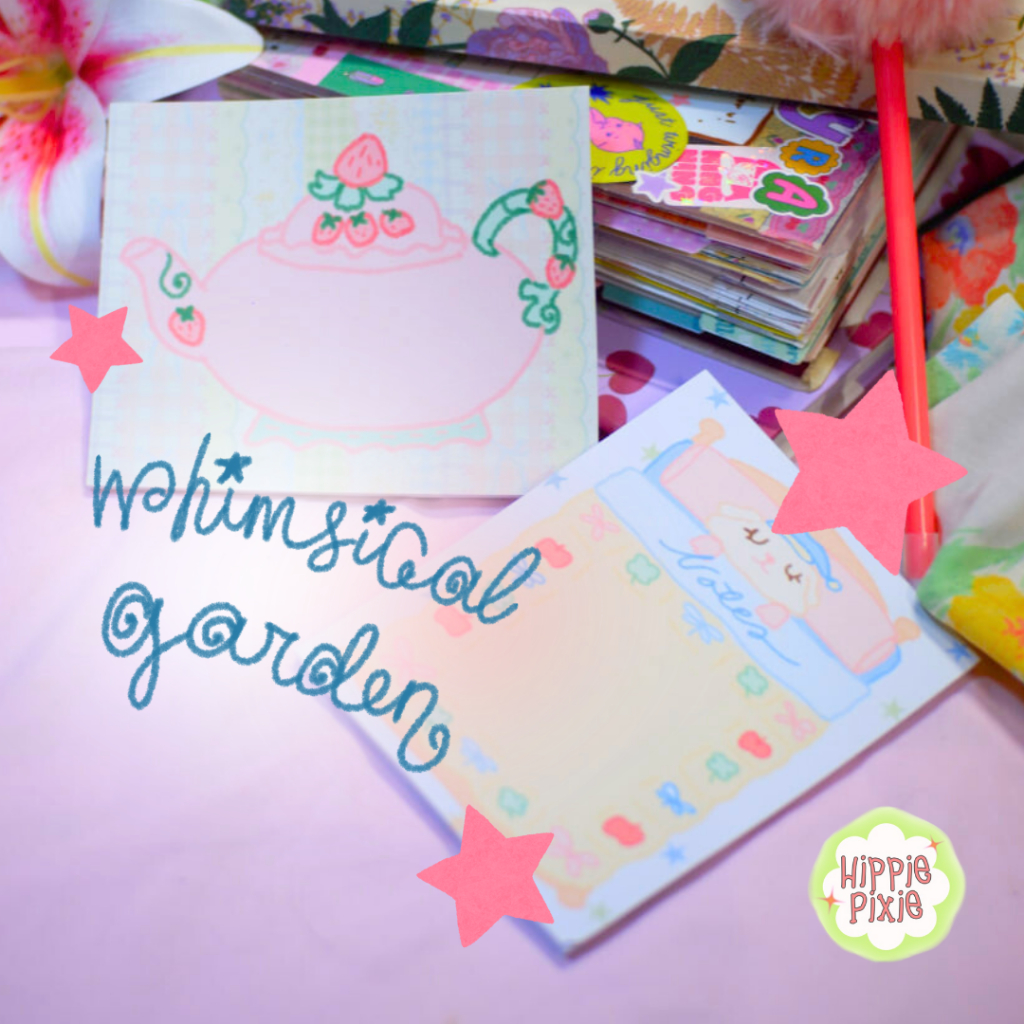 [HippiePixiePH] Whimsical Garden Collection 4x5 inch notepad 50 leaves ...