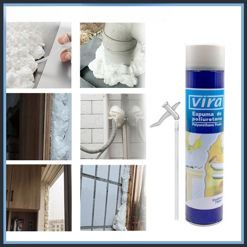 Vira Polyurethane PU Foam Spray 500ml Fills Cracks, Gaps, and Joints ...