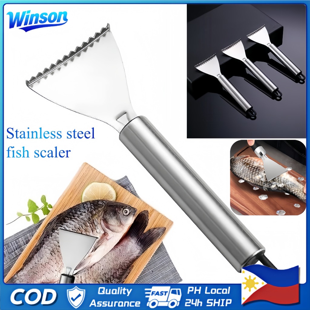Stainless Fish Scale Remover Stainless Steel Fish Scaler Scraping Tool ...