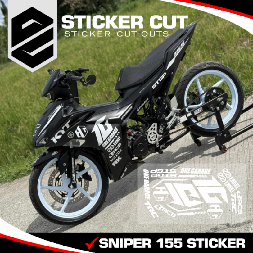 STICKER 1G CUT OUTS SNIPER 155 V3 DECALS STICKER WATERPROOF | Shopee ...