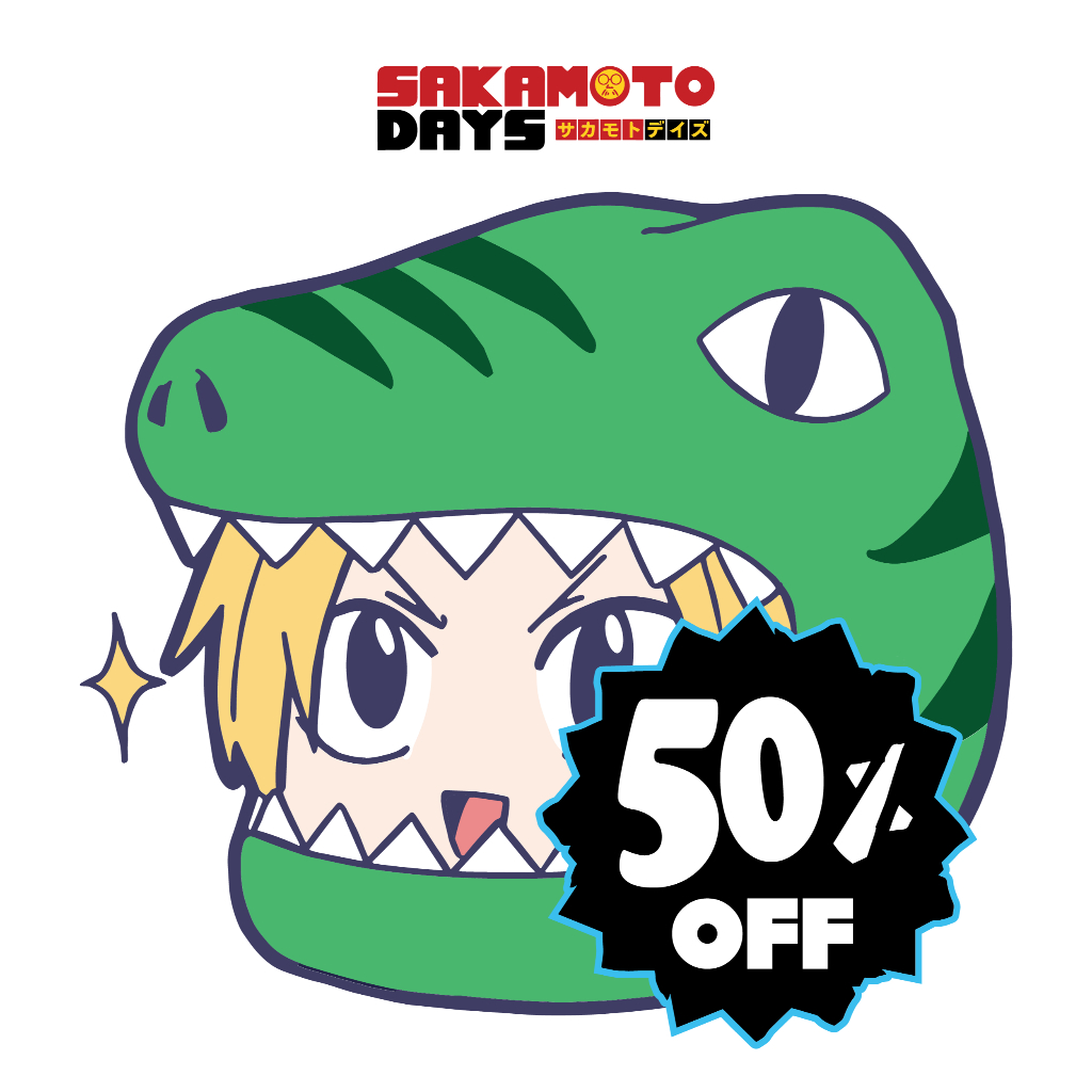 Sakamoto Days Anime Decal Sticker - Shin Asakura Dinosaur Costume ...