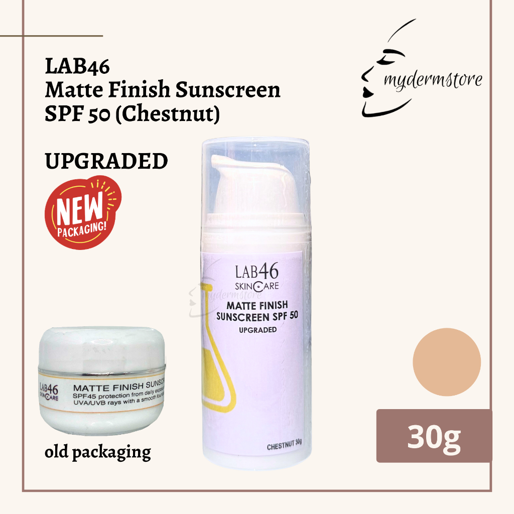 Lab46 LAB 46 Matte Finish Sunscreen SPF 50 Chestnut Nude 30g UVA/UVB ...
