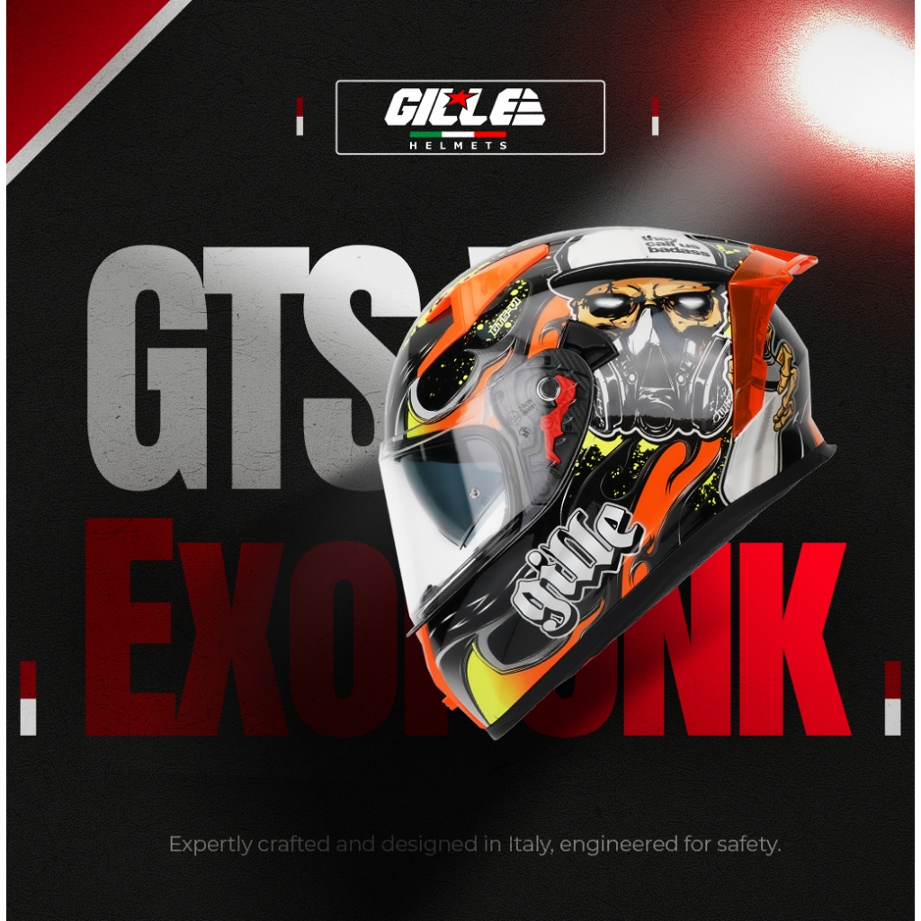 Gille Helmet 135 GTS V1 EXOPUNK Motorcycle Helmet Full Face Dual