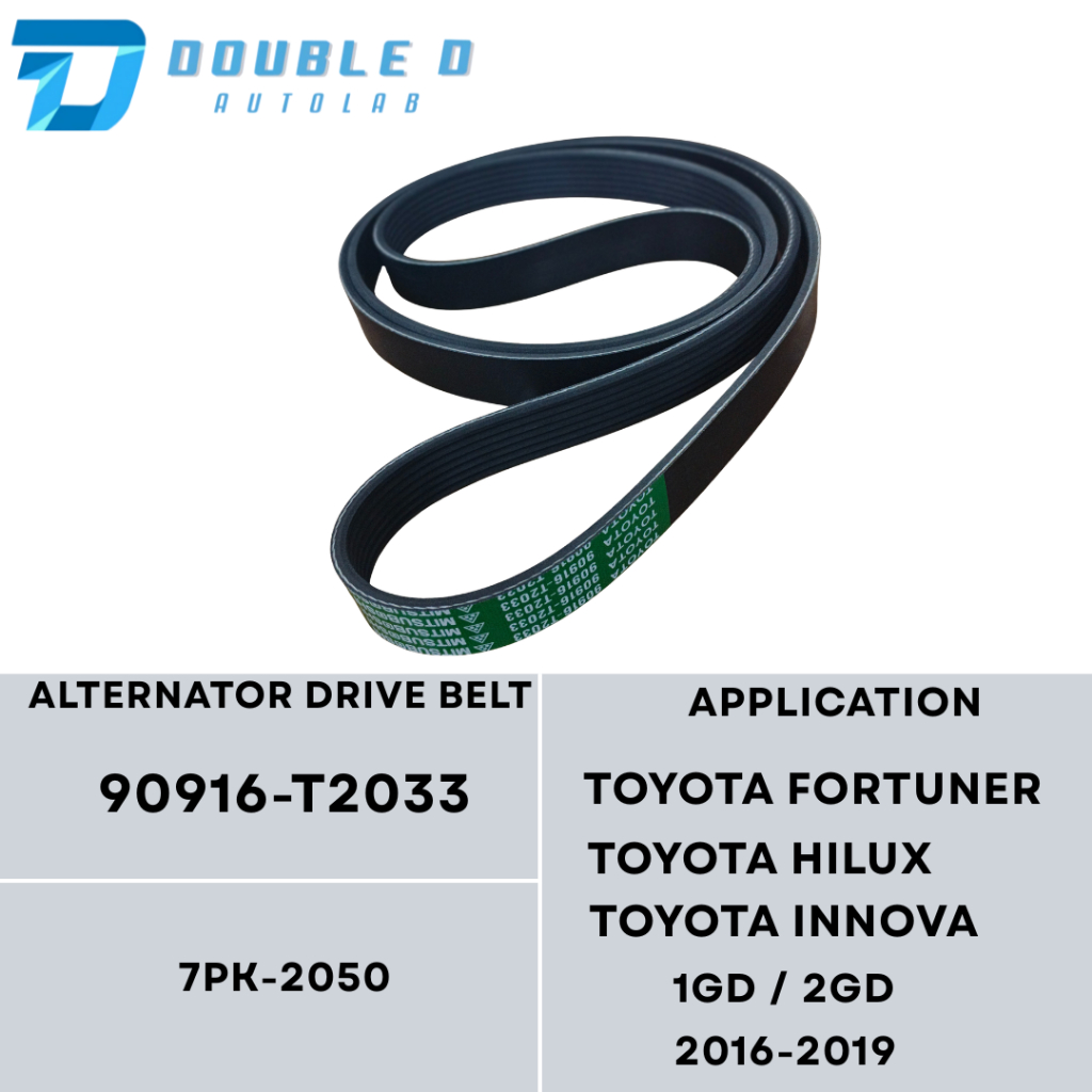 TOYOTA FORTUNER HILUX INNOVA 1GD,2GD ALTERNATOR DRIVE BELT | Shopee ...