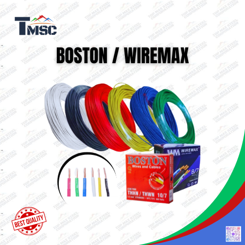 ORIGINAL BOSTON/WIREMAX THHN PURE COPPER STRANDED WIRE (50 meters ...