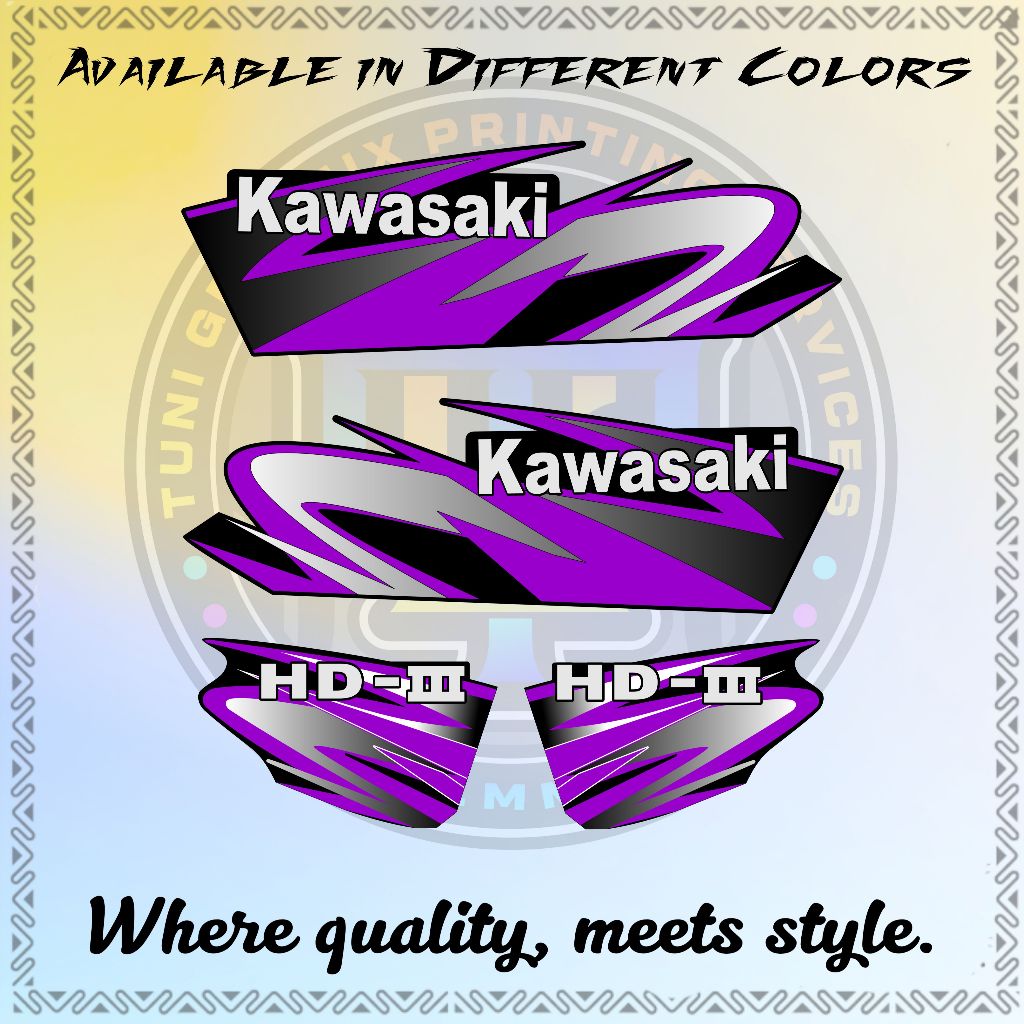 KAWASAKI BARAKO STOCK DECALS - PREMIUM LAMINATED STICKER | Shopee ...