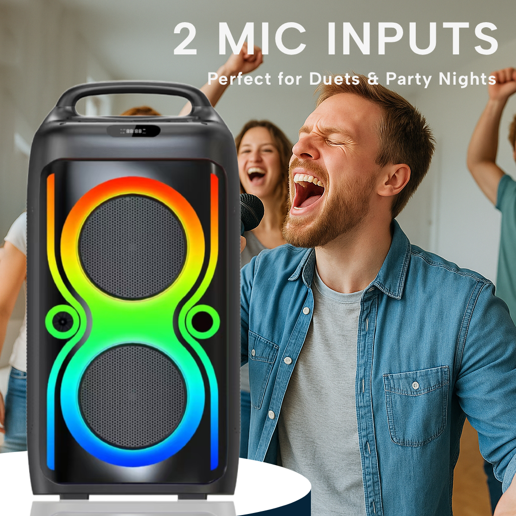 CS-6613 Portable Party Karaoke Speaker TWS Pairi RGB Light Outdoor ...