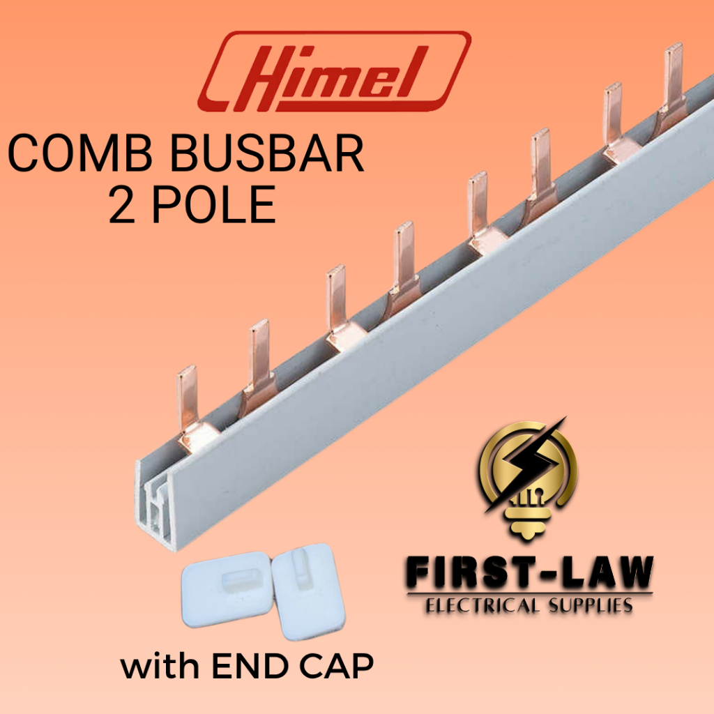 BusBar 2 Pole - Himel Copper Comb Busbar 2 Pole 63A and 100A | Shopee ...