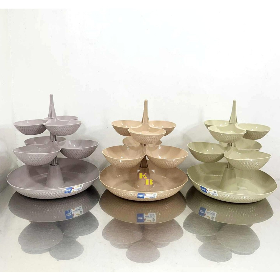 3 Layers #7049 Plastic Food Grade/ Fruit Tray (Random Colors) | Shopee ...