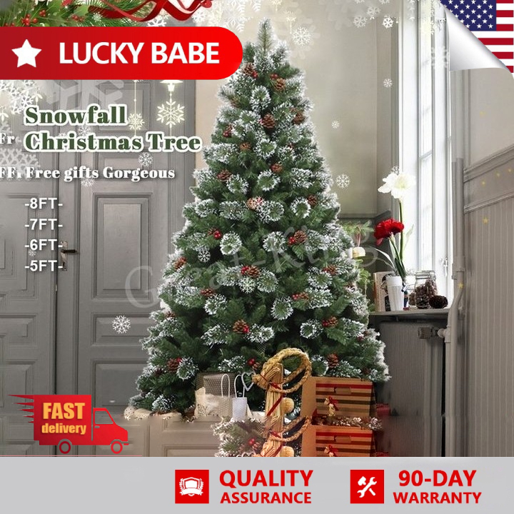 Easy Setup 7ft Christmas Tree 1300 Realistic Tips & Sturdy Foldable ...