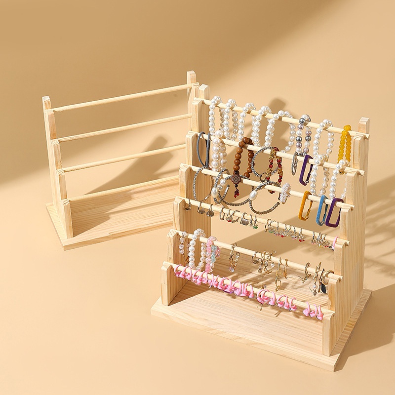 Solid Wood Organizer Rack String Bracelet Display Rack Stall Ribbon ...