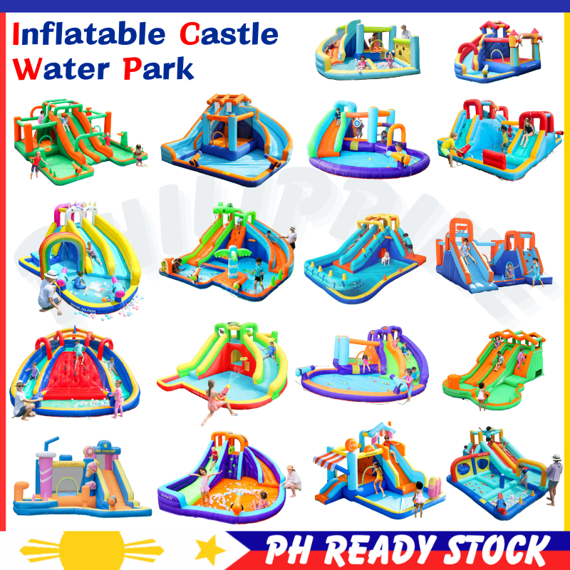 New Inflatable castle Airmyfun/Doctor Dolphin Double slide fountain ...