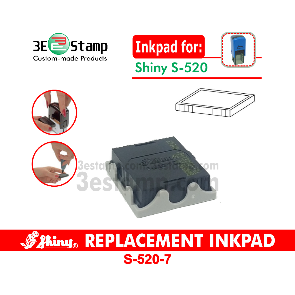 S-520-7 Shiny Replacement Ink Pad for Shiny 520 / S520 / S-520 Self ...