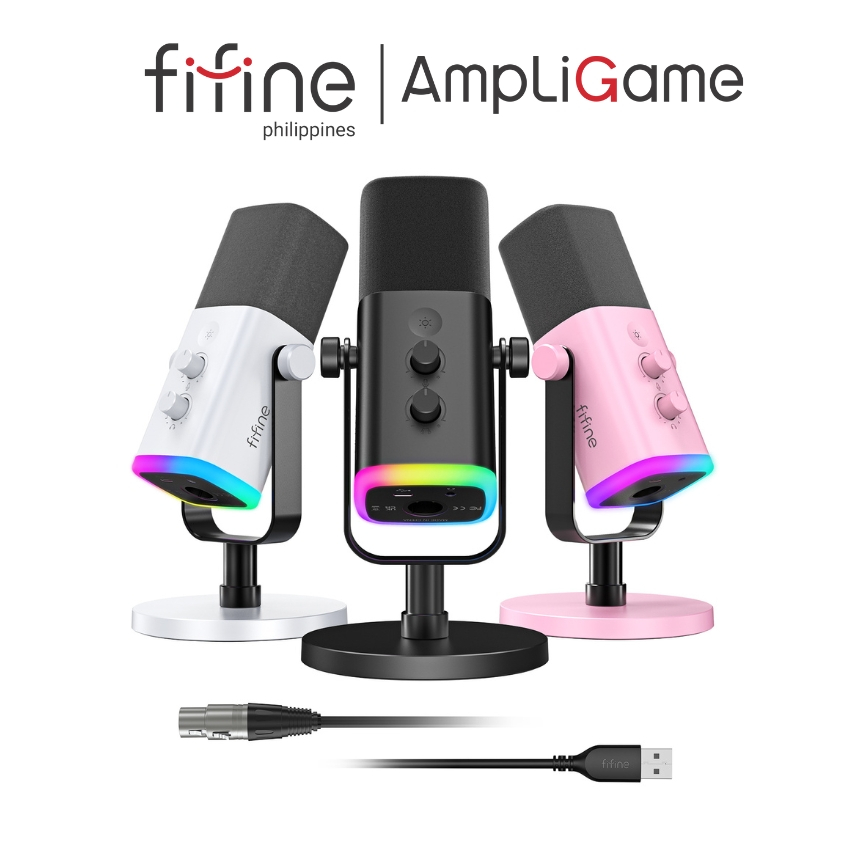 FIFINE AM8 AmpliGame XLR/USB Dynamic Microphone Podcast Microphone