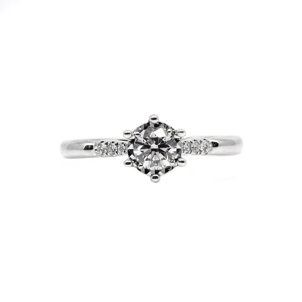 18K Locally Made White Gold Lady Ring EL25-X00371 | Shopee Philippines