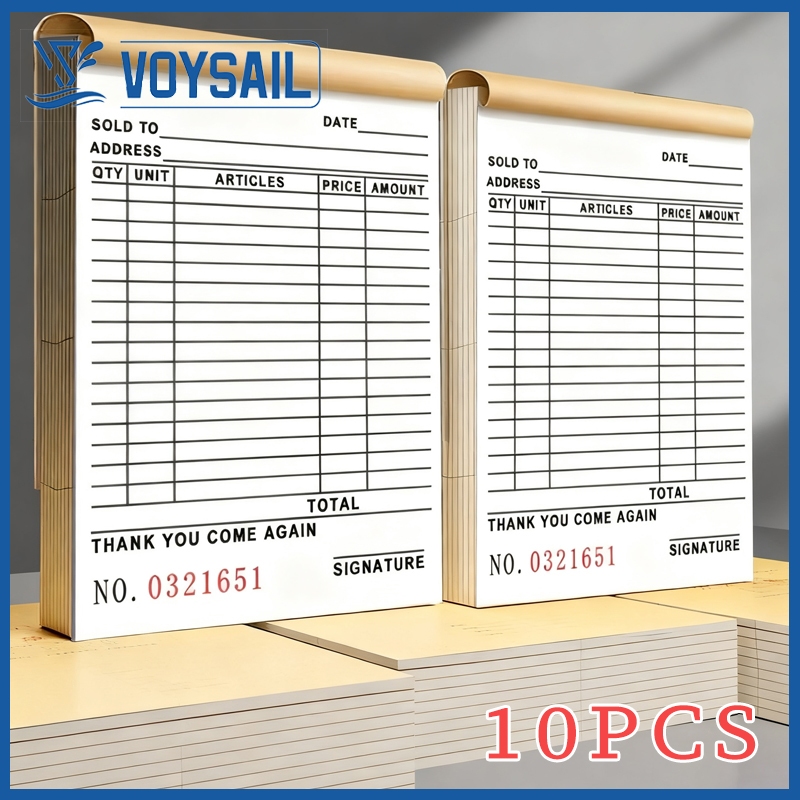 10PCS Carbonized Resibo Receipt Wholesale With Carbon Paper Duplicate ...