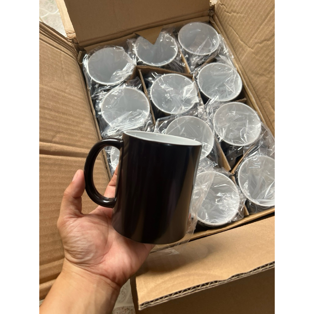 36pcs quaff magic mug sublimation color black | Shopee Philippines