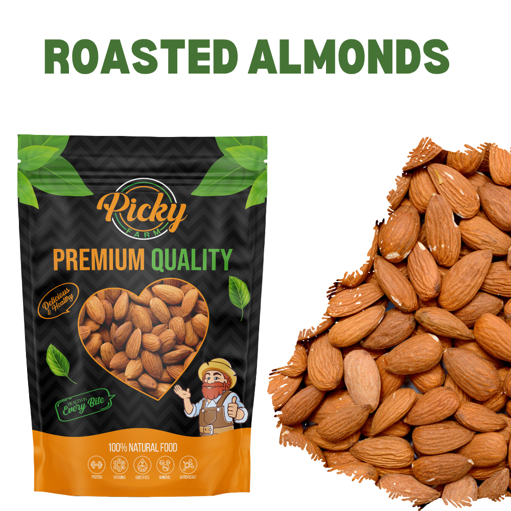 Premium Roasted Almonds | Perfect for Healthy Snacking & Baking | 150g ...
