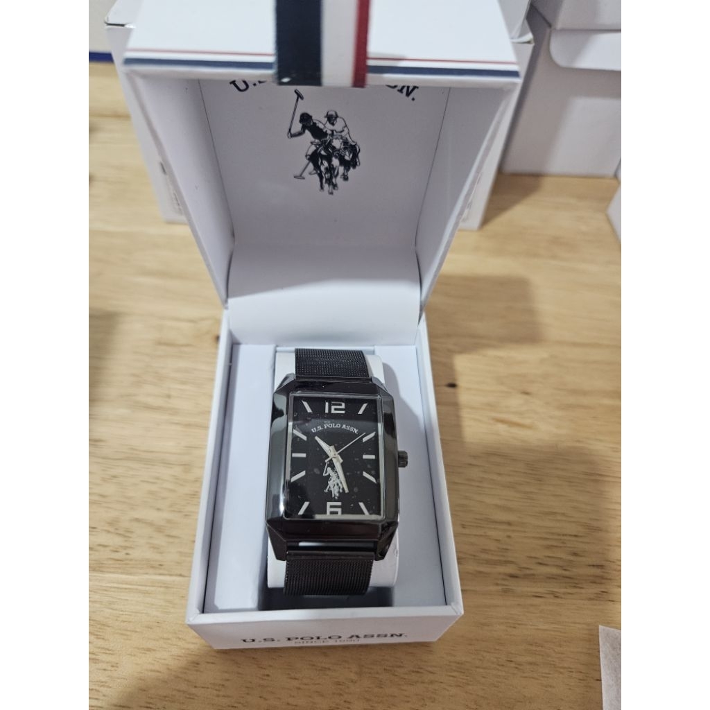 Orig black mesh USPA watch for unisex | Shopee Philippines